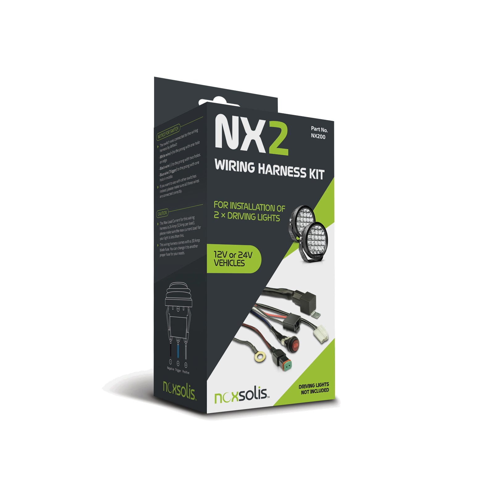 NX200 – Wiring Harness Kit For 2 x Driving Lights – Noxsolis