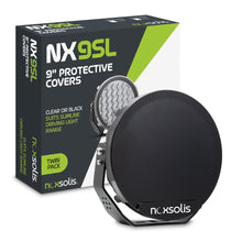 Noxsolis 9-Inch Protective Covers (Clear/Blackout) for NX920 & NX925 LED Driving Lights – Twin Pack